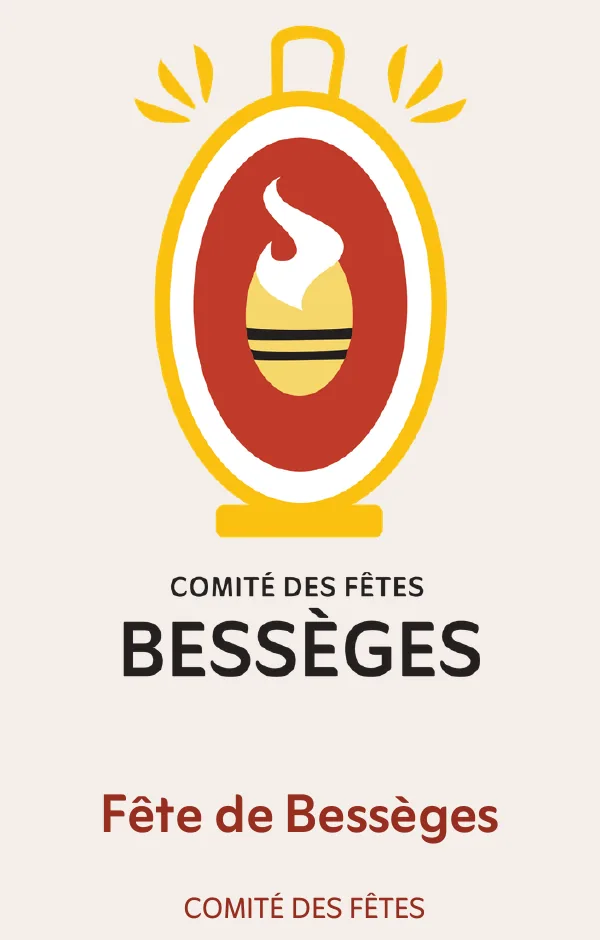 Affiche « Fête de Bessèges » avec le logo