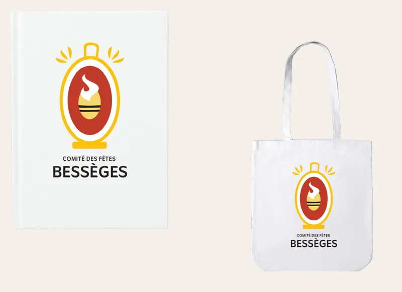 Carnet et tote bag avec le logo